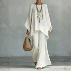 Women's Breathable Linen Oversized Two-Piece Set
