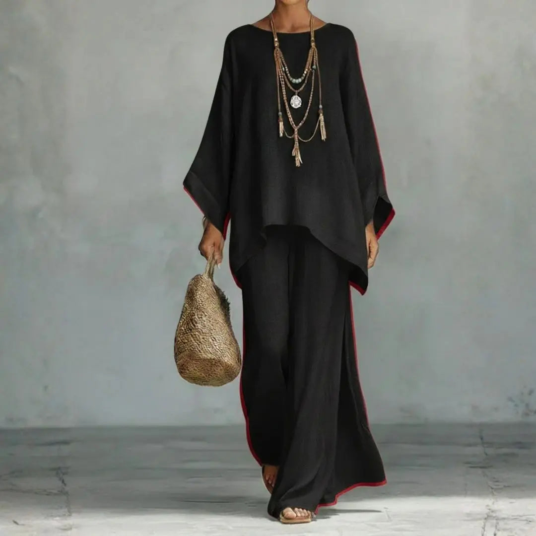 Women's Breathable Linen Oversized Two-Piece Set