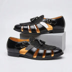 Arlo Men's Tassel Closed-Toe Monk Strap Sandals