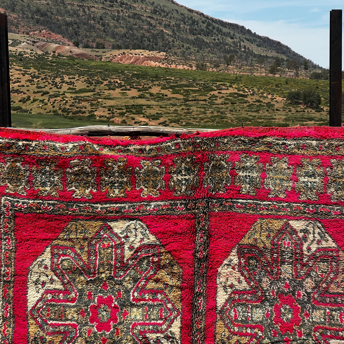 Pink Vintage Boujaad Rug 13 x 6.8ft