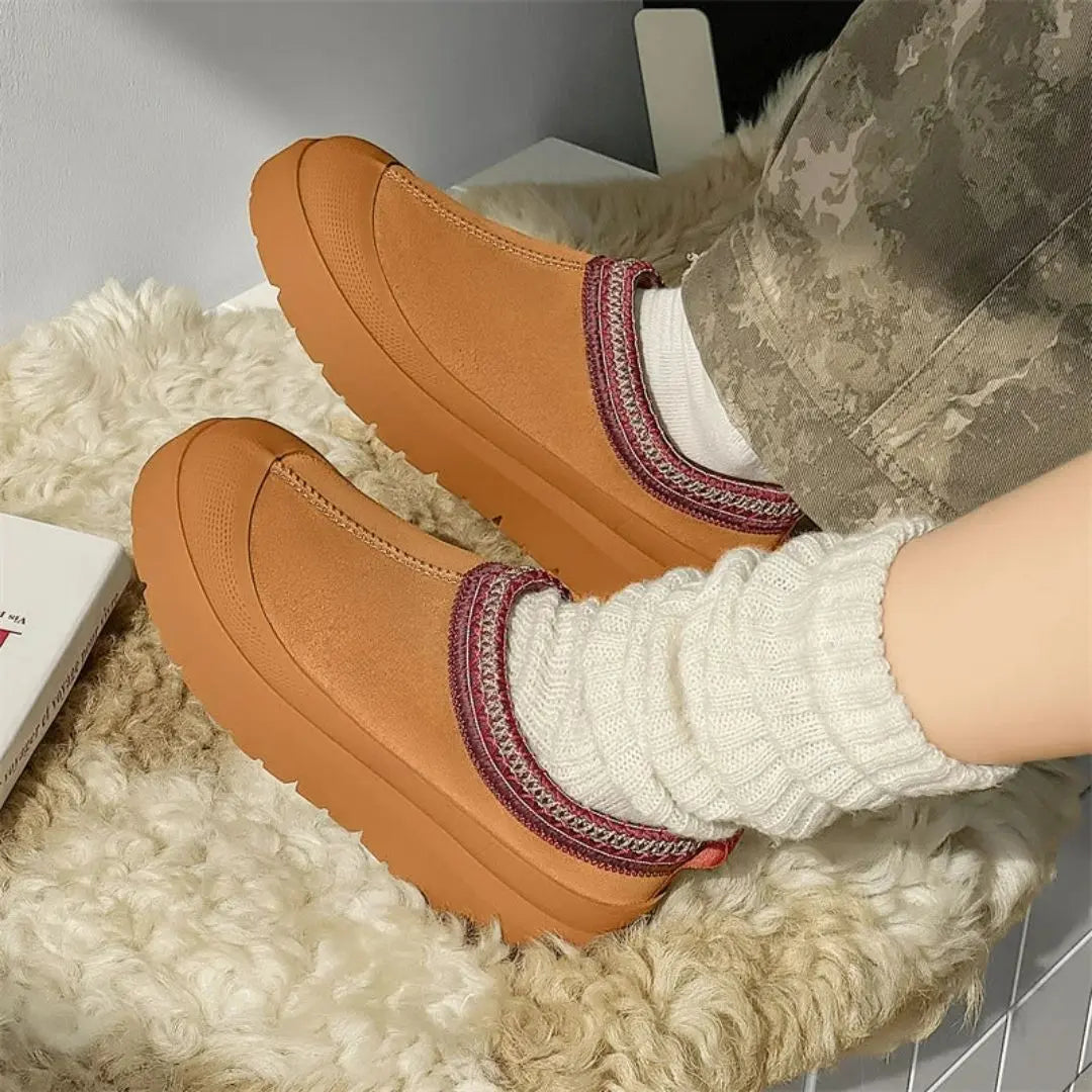 Kmaugg Suede Sherpa-Lined Slip-On Sneakers