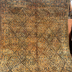 Vintage Beni Mguild Rug 9.61 ft × 6.43 ft