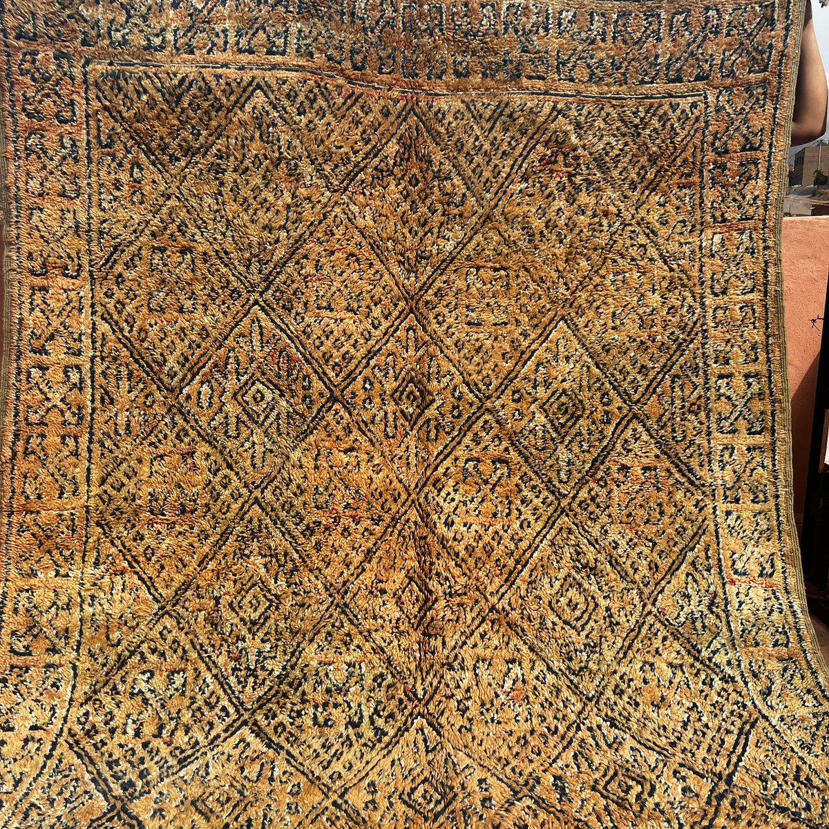 Vintage Beni Mguild Rug 9.61 ft × 6.43 ft