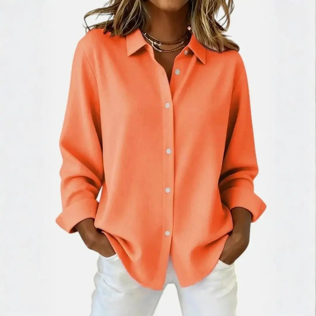 Women's Flowing Relaxed-Fit Structured Blouse