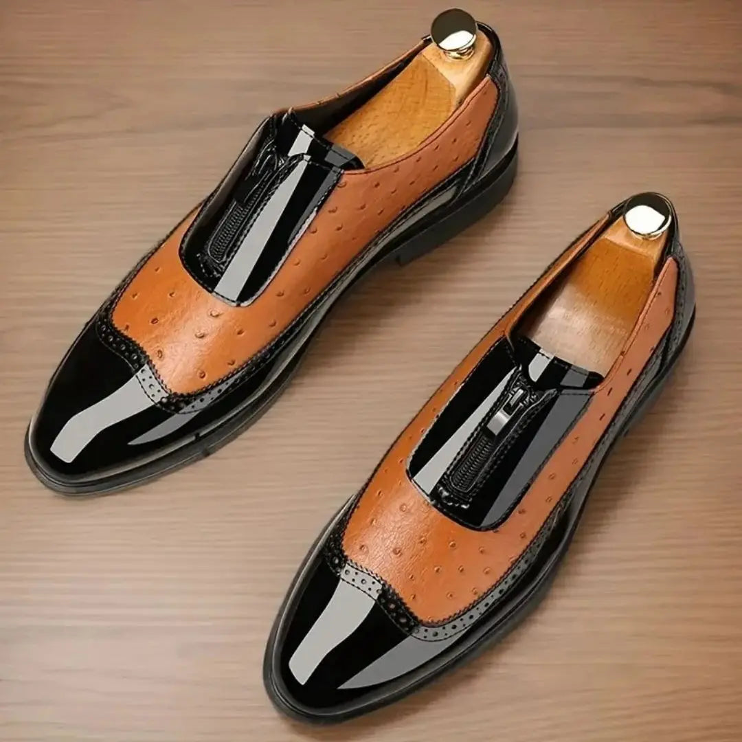 Delacroix Men's Ostrich Leather Oxford Shoes