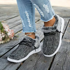 Thistlewood Women's Fur-Lined Canvas Slip-On Shoes