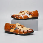 Arlo Men's Tassel Closed-Toe Monk Strap Sandals