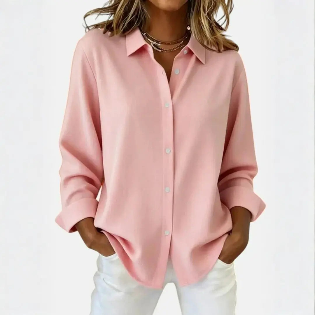 Women's Flowing Relaxed-Fit Structured Blouse