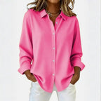 Women's Flowing Relaxed-Fit Structured Blouse