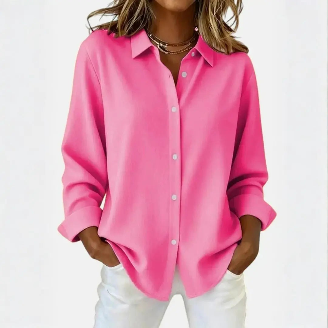 Women's Flowing Relaxed-Fit Structured Blouse