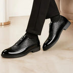 Delacroix Men's Ostrich Leather Oxford Shoes