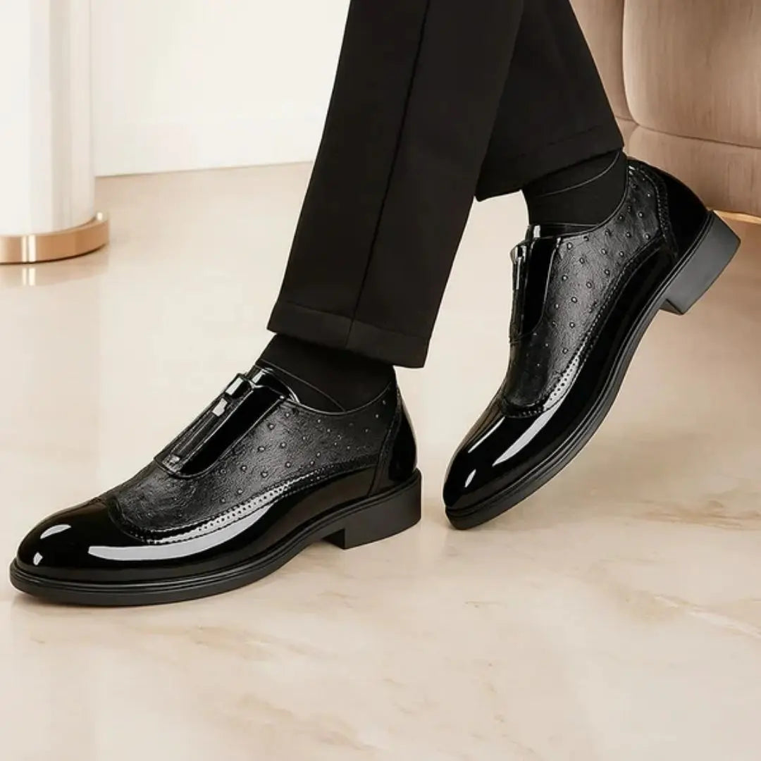 Delacroix Men's Ostrich Leather Oxford Shoes