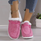 Thistlewood Women's Fur-Lined Canvas Slip-On Shoes