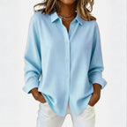 Women's Flowing Relaxed-Fit Structured Blouse