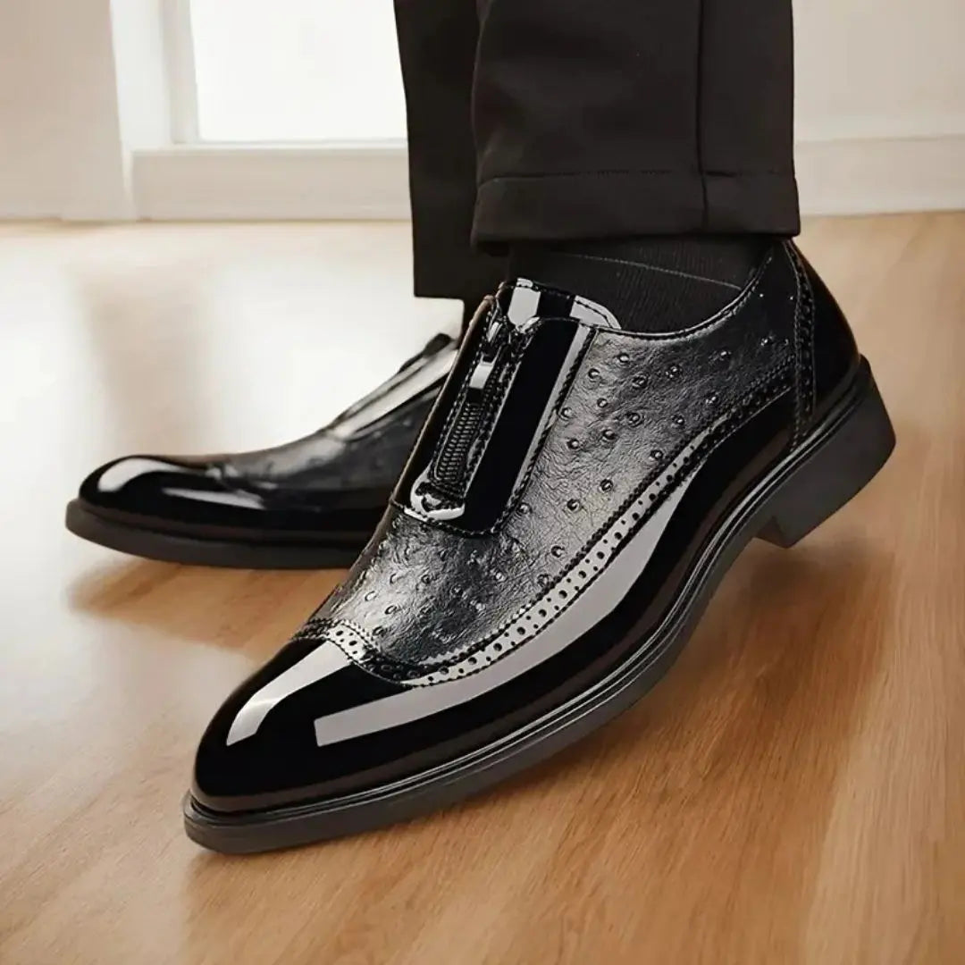 Delacroix Men's Ostrich Leather Oxford Shoes