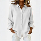 Women's Flowing Relaxed-Fit Structured Blouse