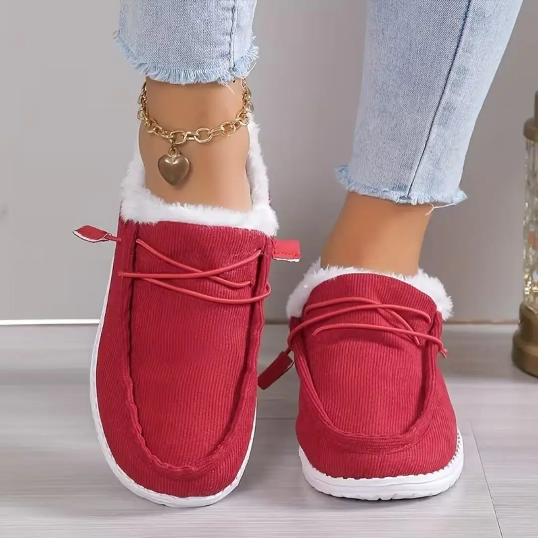 Thistlewood Women's Fur-Lined Canvas Slip-On Shoes