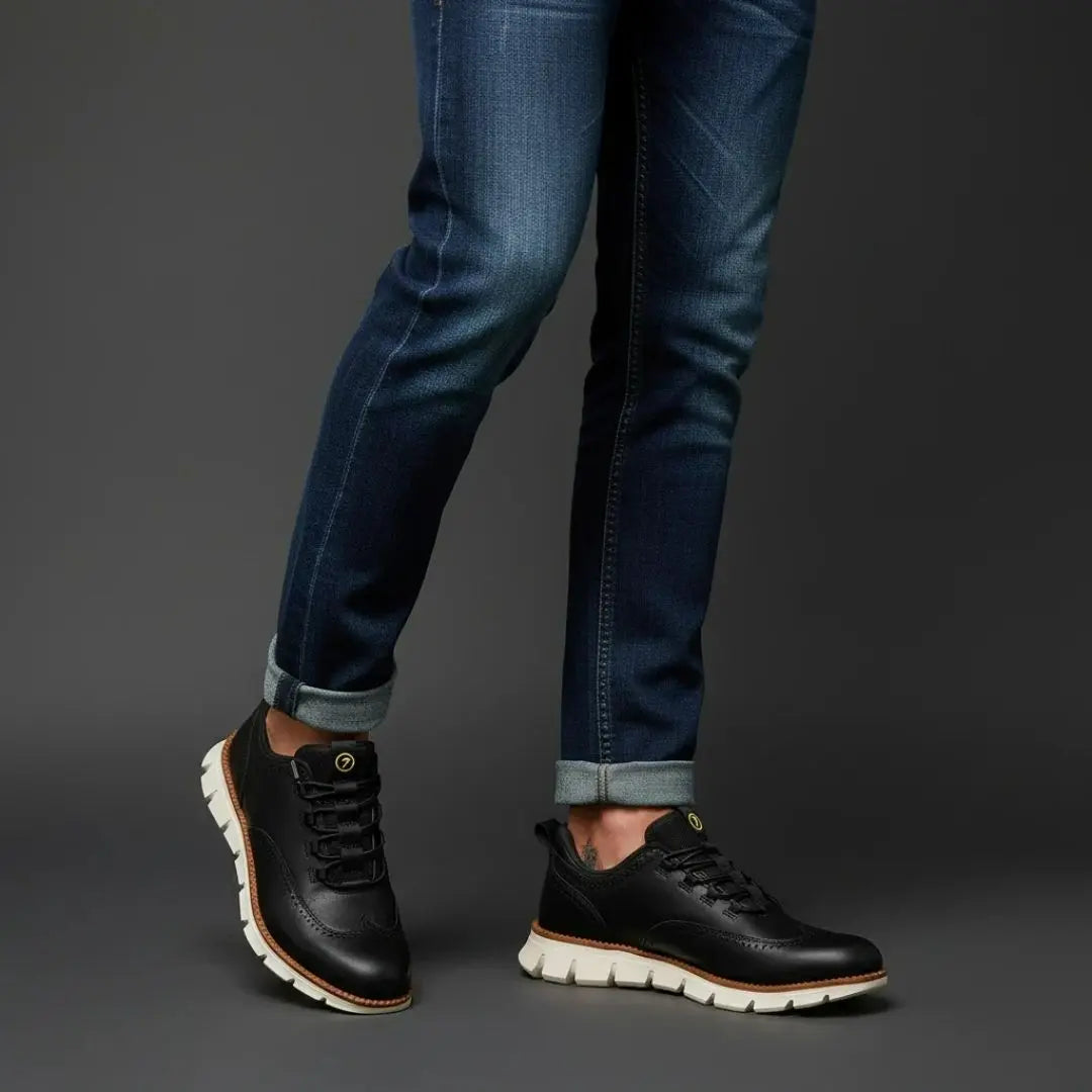 Worthington Men's Microfiber Leather Wingtip Sneakers