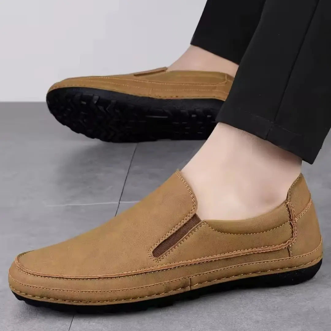 Frosted Men's Suede Slip-On Loafers