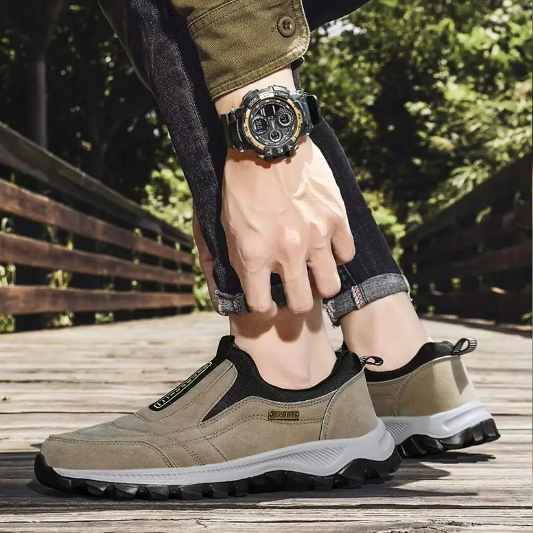 Men's Waterproof Slip-On Walking Shoes with Arch Support
