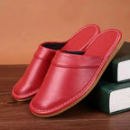 Aegina Men's Leather Slip-On Slippers