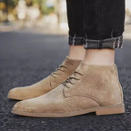 John Atlas Men's Suede Lace-Up Chelsea Boots