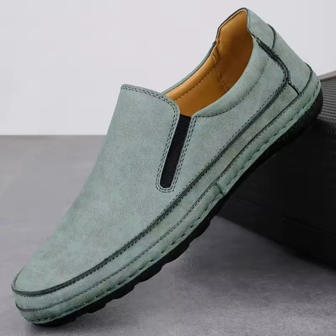 Frosted Men's Suede Slip-On Loafers