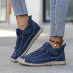 Emiline Women's Slip-On Leather Walking Sneakers - Wide Fit
