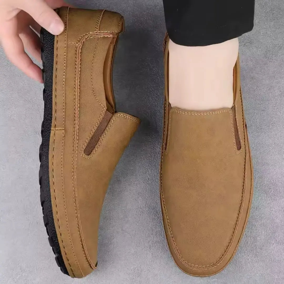 Frosted Men's Suede Slip-On Loafers