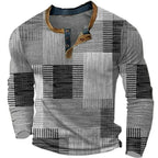 Men's Breathable Patchwork Long-Sleeve Shirt