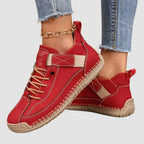 Emiline Women's Slip-On Leather Walking Sneakers - Wide Fit