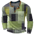 Men's Breathable Patchwork Long-Sleeve Shirt