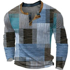 Men's Breathable Patchwork Long-Sleeve Shirt