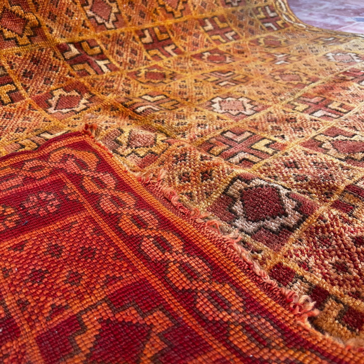 Vintage boujaad Rug 8.20 ft × 5.09 ft