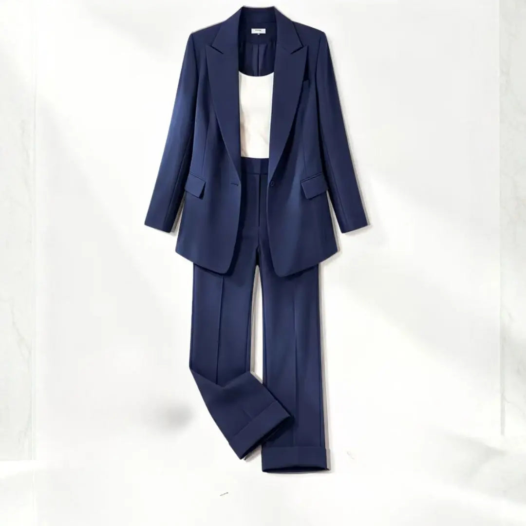 Ava - Women's Chic Two-Piece Blazer & Trouser Set