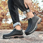 Mantraff Men's Leather Slip-On Walking Boots
