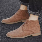 John Atlas Men's Suede Lace-Up Chelsea Boots