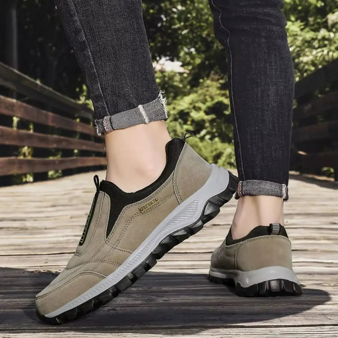 Men's Waterproof Slip-On Walking Shoes with Arch Support