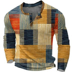 Men's Breathable Patchwork Long-Sleeve Shirt