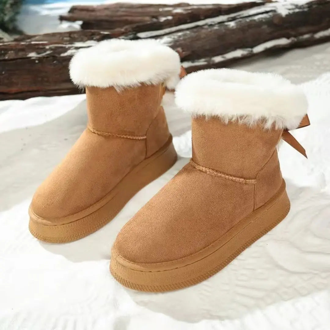 Hollyfern Women's Faux Fur Ankle Boots