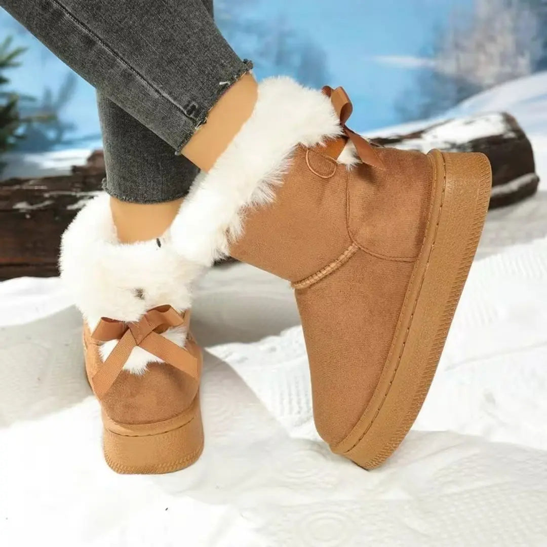 Hollyfern Women's Faux Fur Ankle Boots