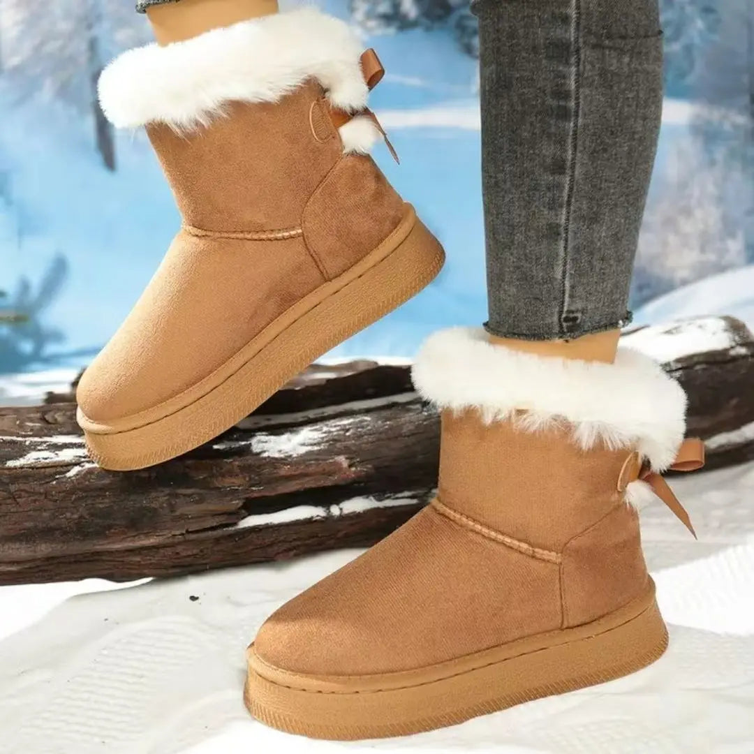 Hollyfern Women's Faux Fur Ankle Boots
