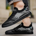 Sutton Two-Tone Knit Sneakers - Lightweight Casual Streetwear Shoes