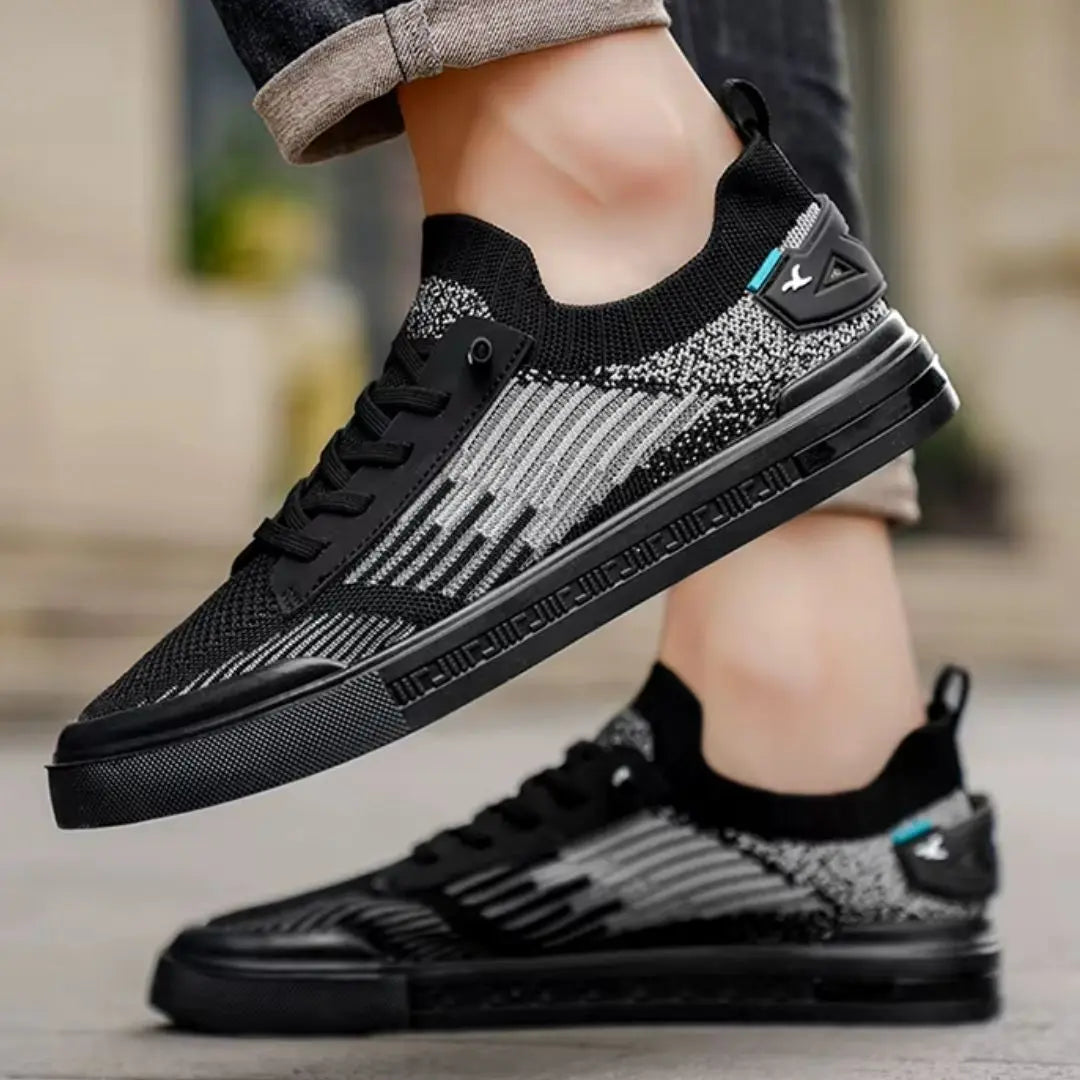Sutton Two-Tone Knit Sneakers - Lightweight Casual Streetwear Shoes