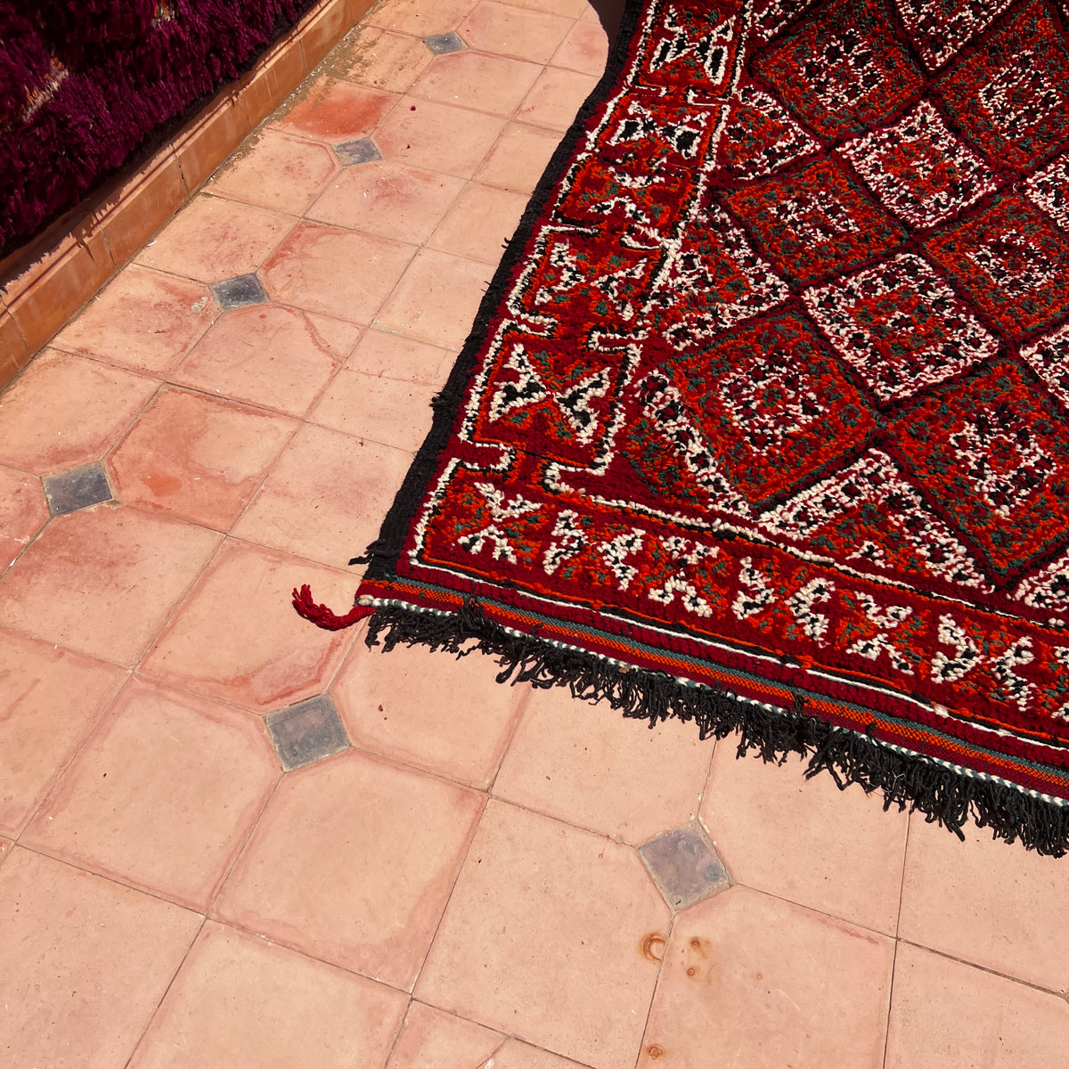 Vintage boujaad Rug 10.83 ft × 6.23 ft