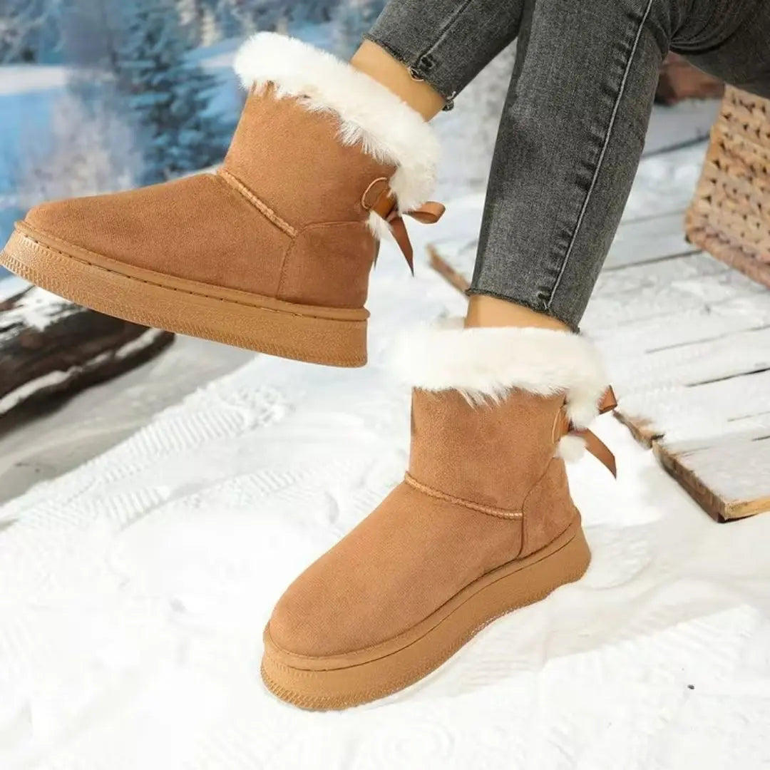 Hollyfern Women's Faux Fur Ankle Boots