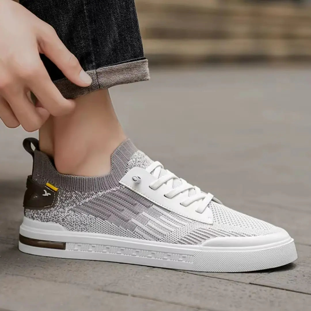 Sutton Two-Tone Knit Sneakers - Lightweight Casual Streetwear Shoes