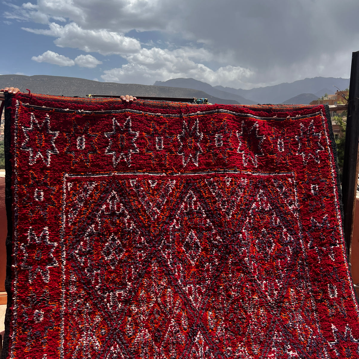 Vintage boujaad Rug 10.83 ft × 6.56 ft