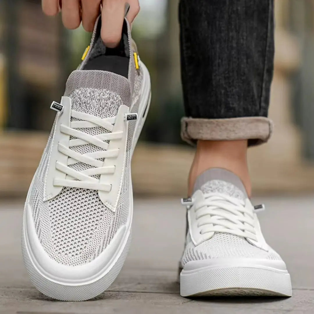 Sutton Two-Tone Knit Sneakers - Lightweight Casual Streetwear Shoes