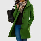 Women's Classic Button-Front Long Coat